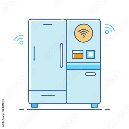 smart fridge icon, smart fridge vector illustration-simple illustration of smart fridge, perfect for smart fridge logos and icons