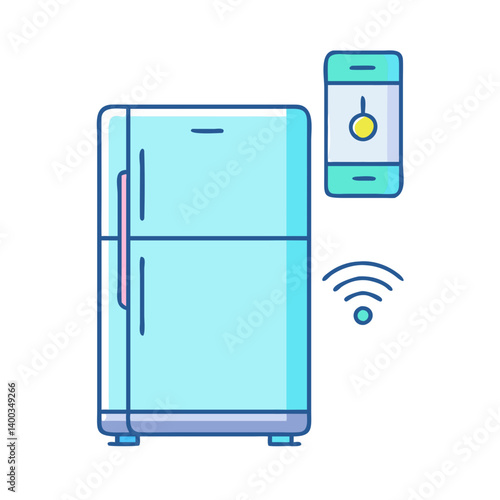 smart fridge icon, smart fridge vector illustration-simple illustration of smart fridge, perfect for smart fridge logos and icons
