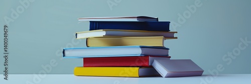 Obraz na płótnie Colorful Book Stack w salonie