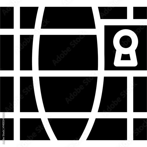 Prison Lawyer Glyph Icon