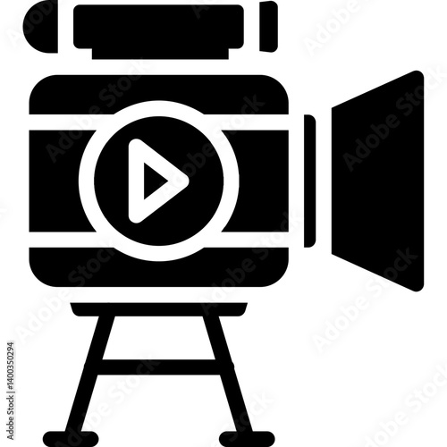 Camcorder Glyph Icon