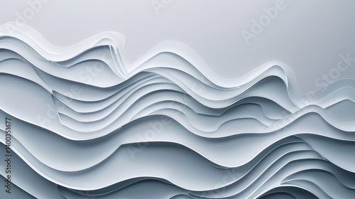 Obraz na płótnie Serene Waves of Paper w salonie
