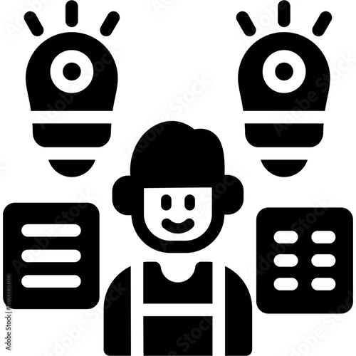 Leadership Skills Glyph Icon
