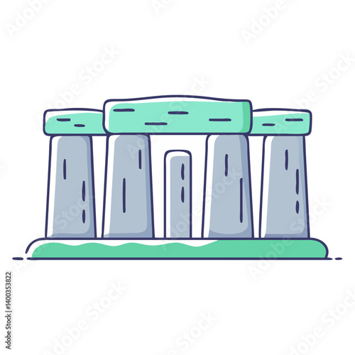 stonehenge icon, stonehenge vector illustration-simple illustration of stonehenge, perfect for stonehenge logos and icons