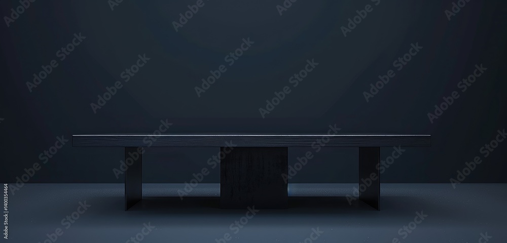 Sleek Minimalist Table in Dim Light
