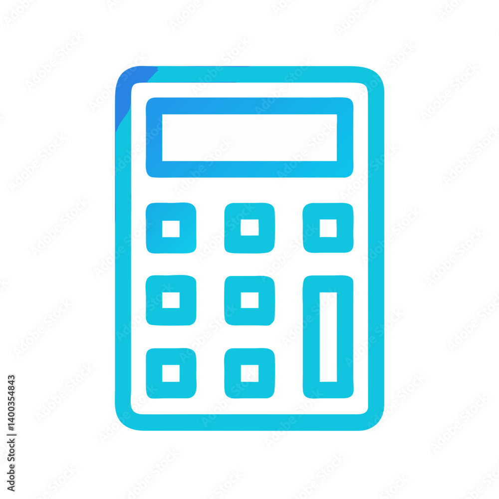 Calculator Device Icon for Finance and Accounting Representing Calculations and Financial Management Calculator Device Icon for Finance and Accounting Representing Calculations and Financial Management