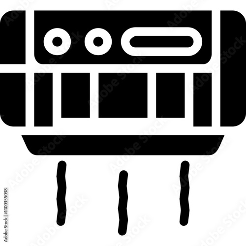 Hotel Heating Glyph Icon