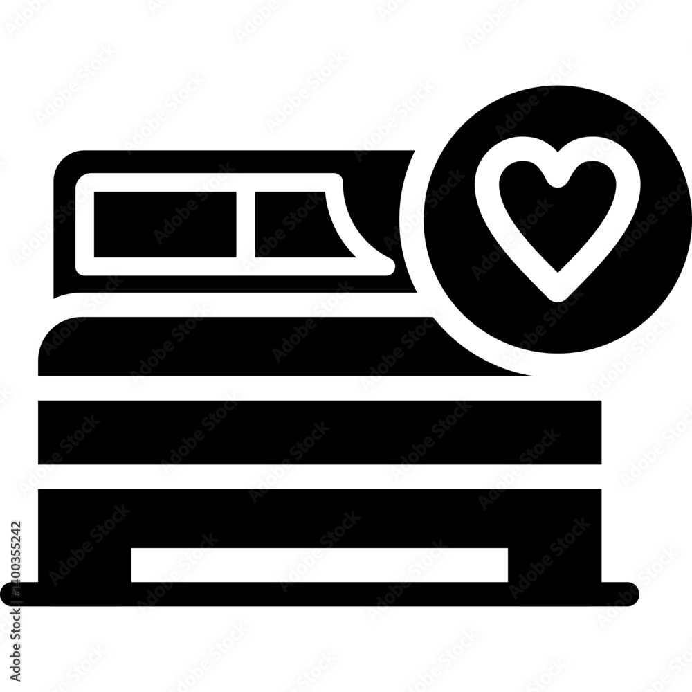 Hotel Honeymoon Glyph Icon