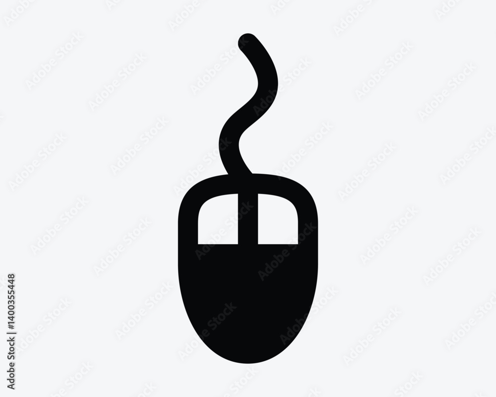 Wired Mouse Wire Cursor Computer Equipment Hardware Icon Symbol Sign Cable Navigation Scroll Tech Technology Device Mice Black Graphic Vector Illustration Wired Mouse Wire Cursor Computer Equipment Hardware Icon Symbol Sign Cable Navigation Scroll Tech Technology Device Mice Black Graphic Vector Illustration