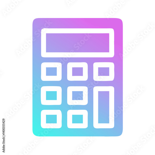 Digital Calculator Icon for Finance and Accounting Representing Calculations and Financial Management