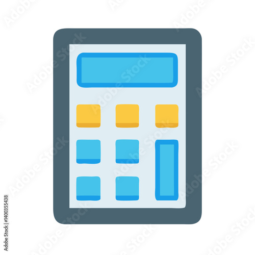 Digital Calculator Icon for Finance and Accounting Representing Calculations and Financial Management