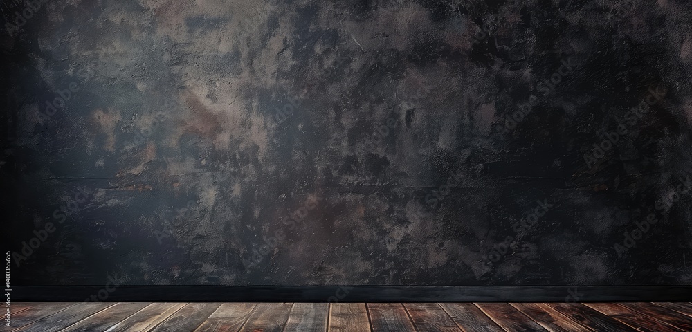 Grunge Textured Wall with Wooden Floor