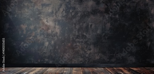 Obraz na płótnie Grunge Textured Wall with Wooden Floor w salonie