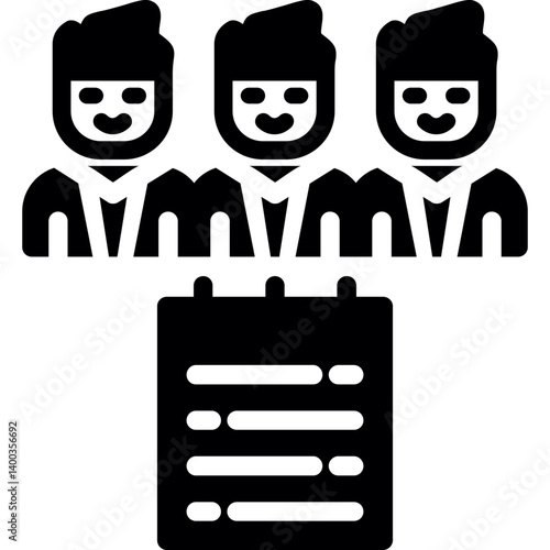 Discussion Agenda Glyph Icon