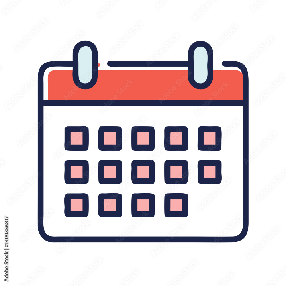 Monthly Calendar Planner Icon Representing Time Management and Scheduling Monthly Calendar Planner Icon Representing Time Management and Scheduling