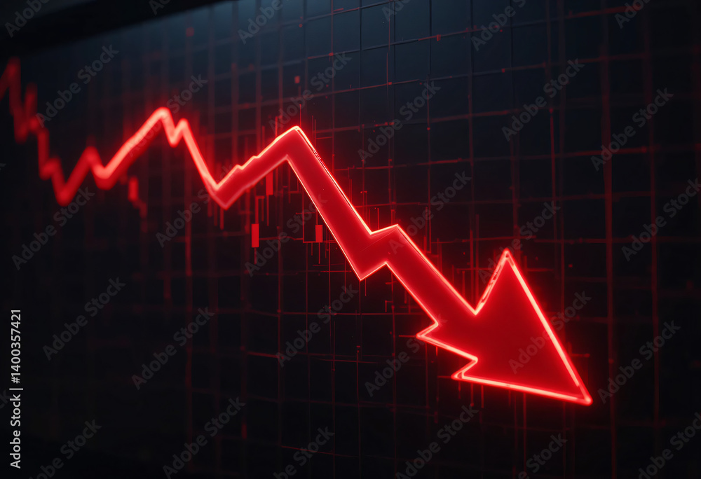 stock market graph on red stock market graph on red