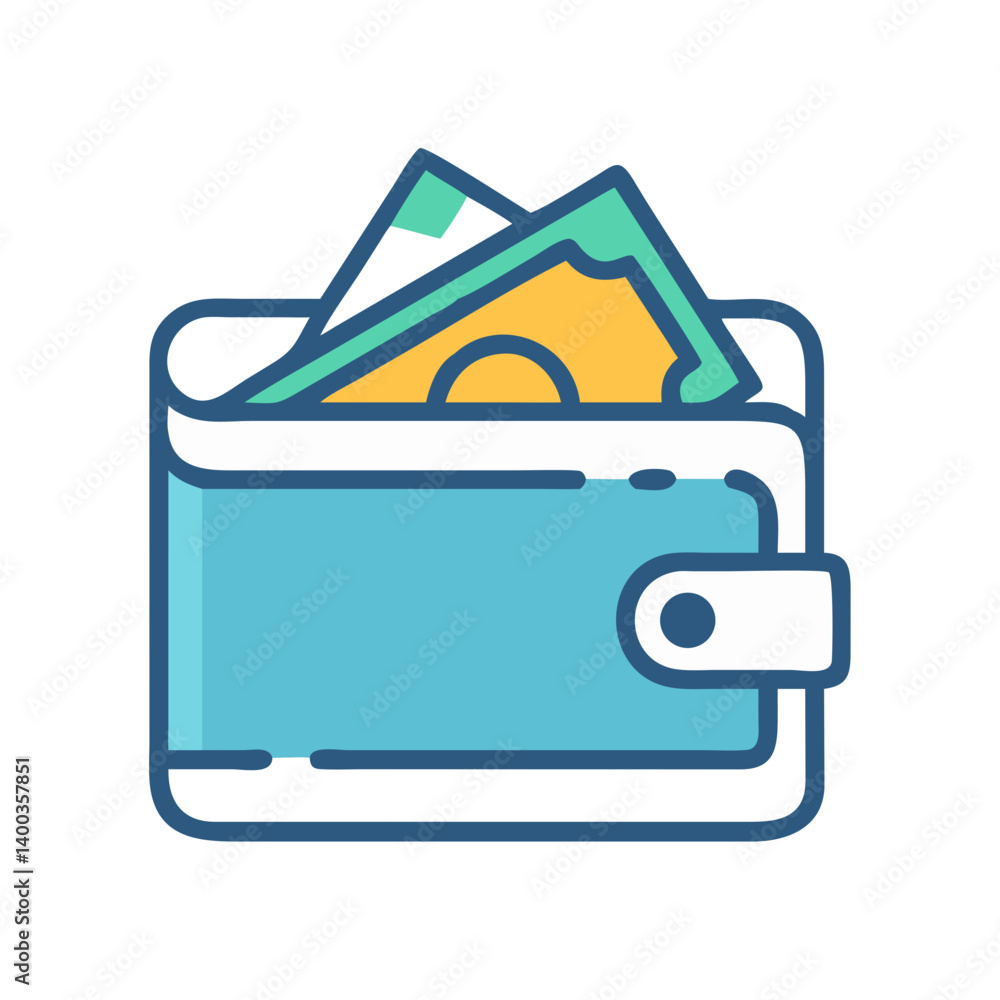 Wallet Icon Representing Personal Finance and Budget Management Wallet Icon Representing Personal Finance and Budget Management
