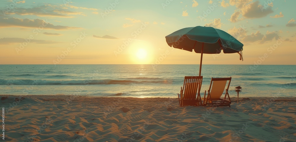 Tranquil Sunset at the Beach