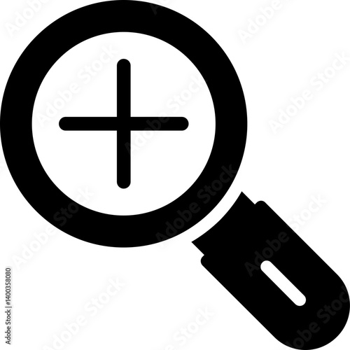 Camera Zoom Glyph Icon