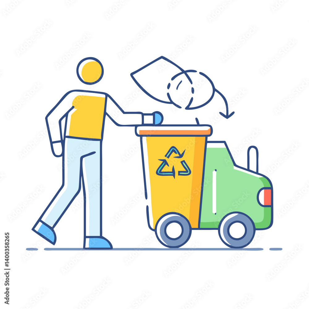 trash collection icon, trash collection vector illustration-simple illustration of trash collection, perfect for trash collection logos and icons trash collection icon, trash collection vector illustration-simple illustration of trash collection, perfect for trash collection logos and icons