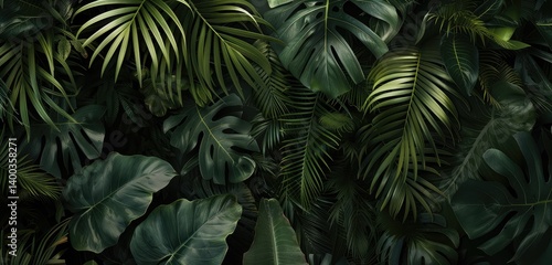 Obraz na płótnie Tropical Greenery Background w salonie