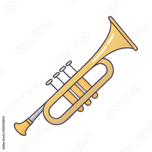 trumpet icon, trumpet vector illustration-simple illustration of trumpet, perfect for trumpet logos and icons