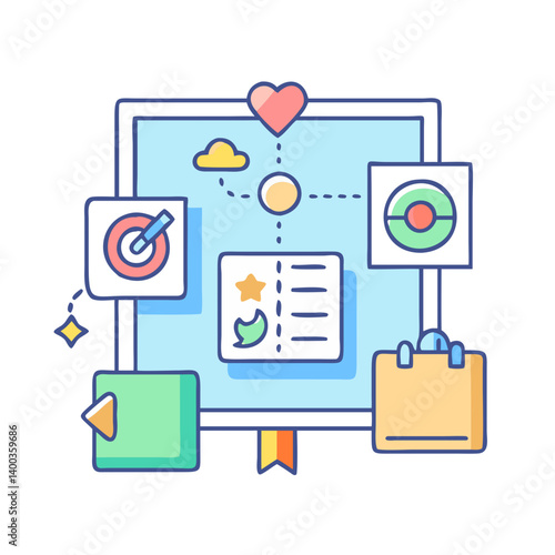 vision board icon, vision board vector illustration-simple illustration of vision board, perfect for vision board logos and icons