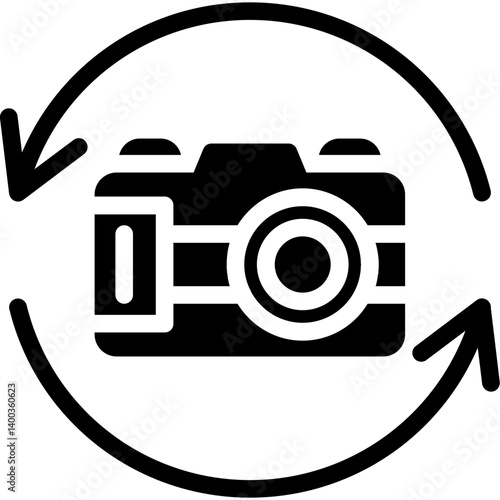 Camera Edit Glyph Icon