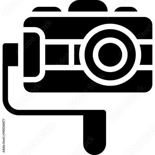 Camera Stabilization Glyph Icon