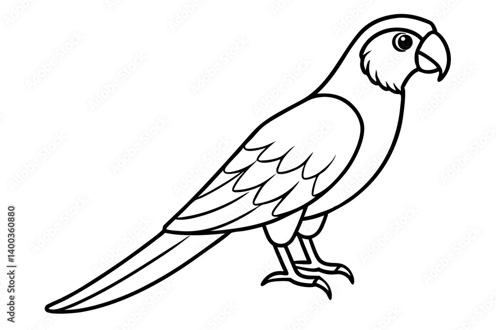 Fototapeta premium Graceful Macaw Silhouette