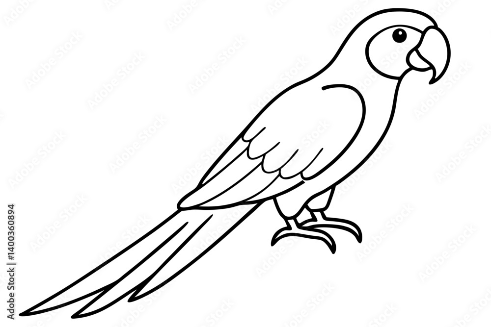 Fototapeta premium Graceful Macaw Silhouette