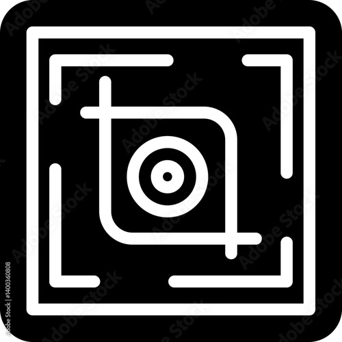 Camera Crop Glyph Icon