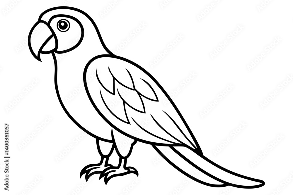 Graceful Macaw Silhouette Graceful Macaw Silhouette