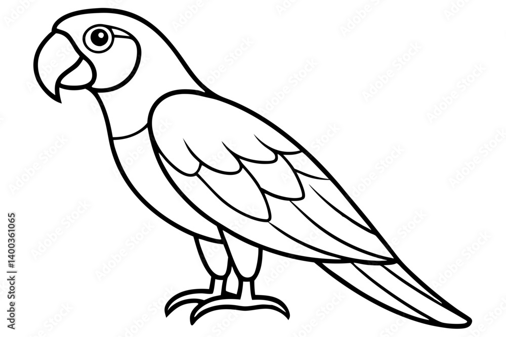Graceful Macaw Silhouette Graceful Macaw Silhouette