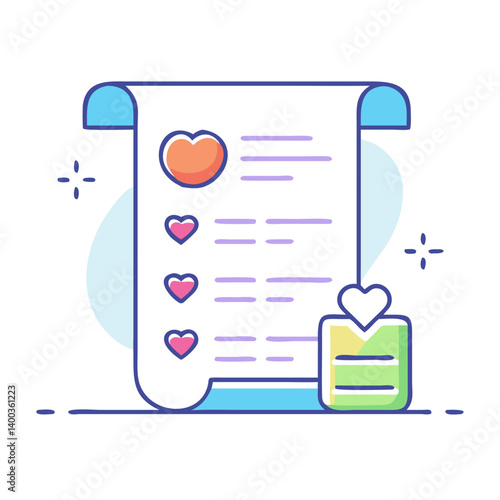 wishlist icon, wishlist vector illustration-simple illustration of wishlist, perfect for wishlist logos and icons