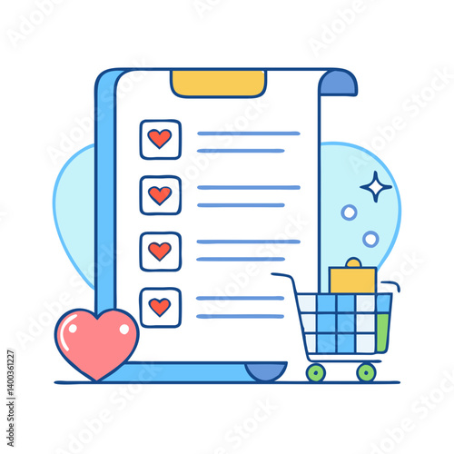 wishlist icon, wishlist vector illustration-simple illustration of wishlist, perfect for wishlist logos and icons