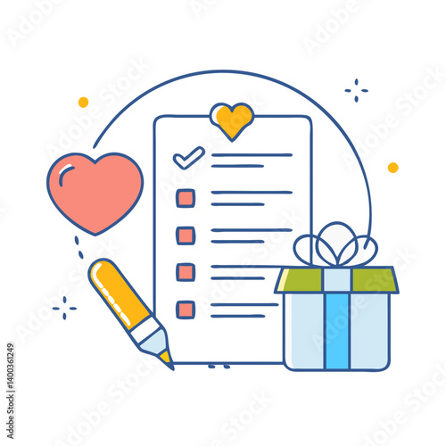 wishlist icon, wishlist vector illustration-simple illustration of wishlist, perfect for wishlist logos and icons