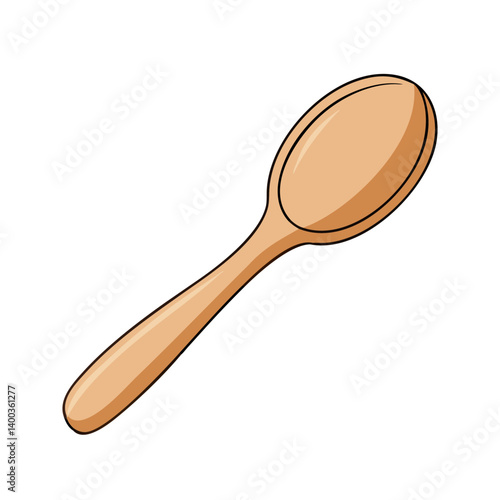 wooden spoon icon, wooden spoon vector illustration-simple illustration of wooden spoon, perfect for wooden spoon logos and icons