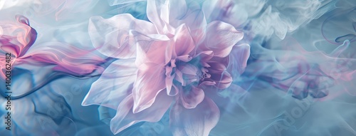 Obraz na płótnie Ethereal Floral Harmony w salonie