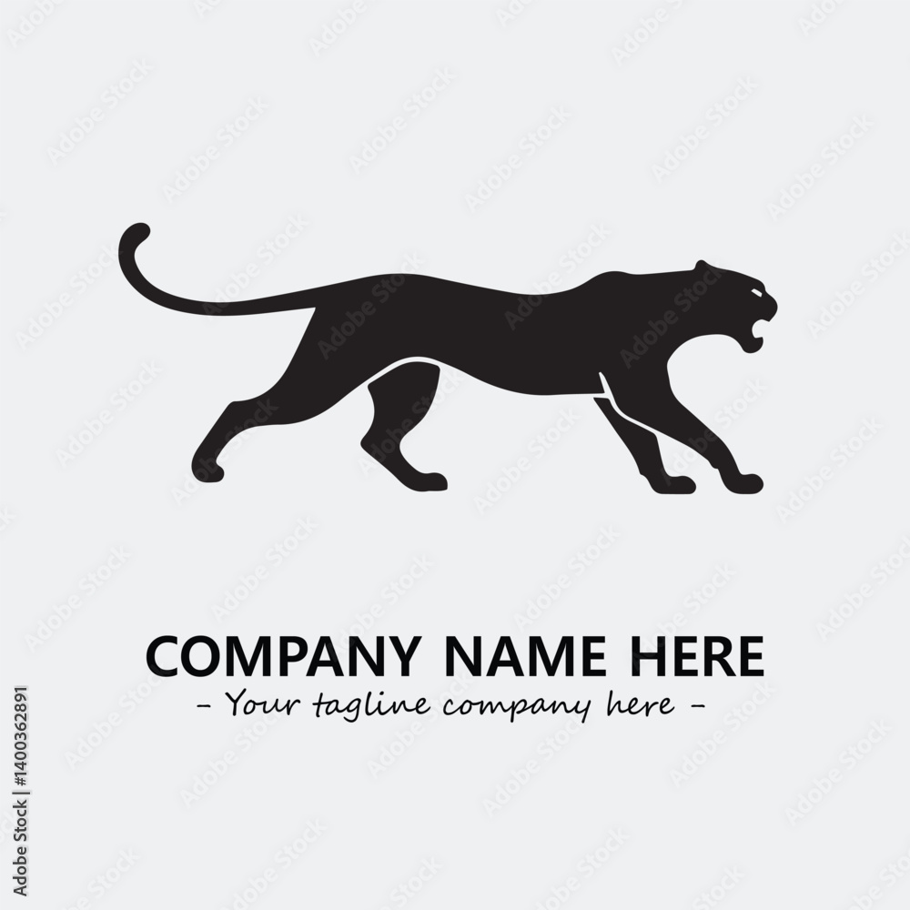 Phanter illustration black and white for logo company vector image
Phanter illustration black and white for logo company vector image