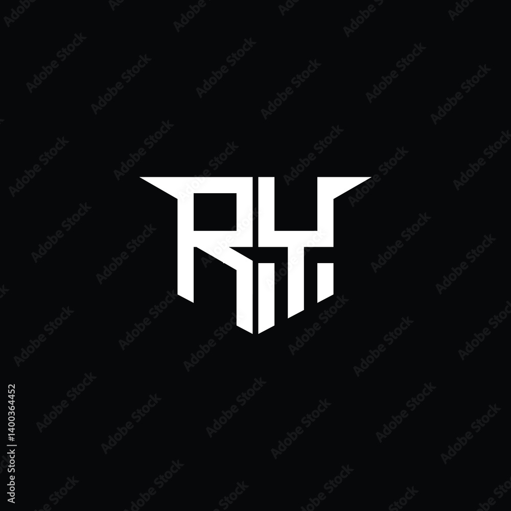 Fototapeta premium Modern Construction Logo with Symmetrical Design