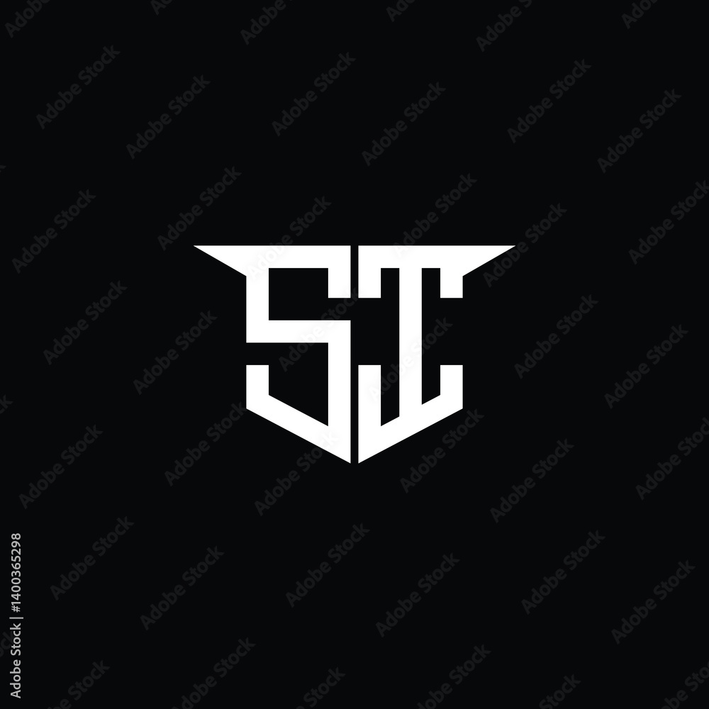 Obraz premium Modern Construction Logo with Symmetrical Design