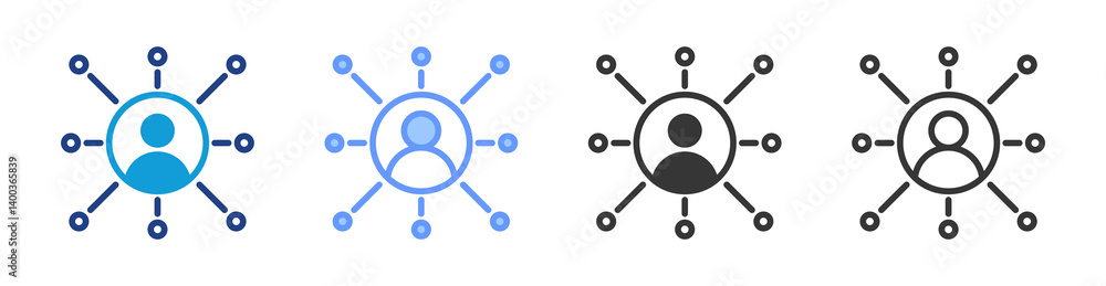 Key Stakeholders icon set multiple style collection Key Stakeholders icon set multiple style collection