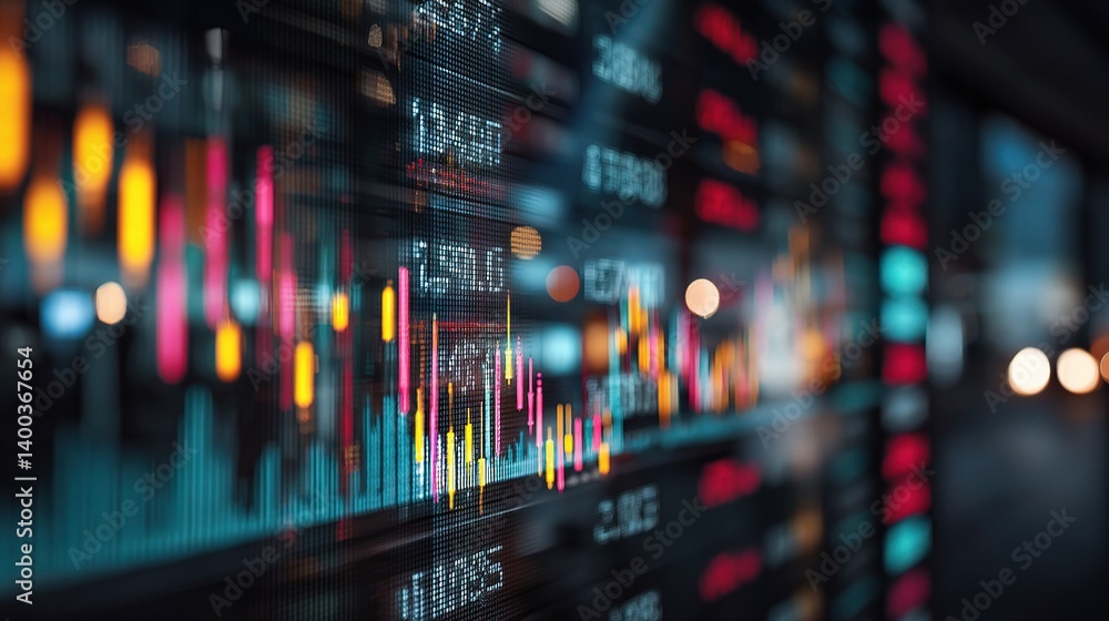 Stunning Double Exposure of Financial Data and Stock Market Trends Stunning Double Exposure of Financial Data and Stock Market Trends