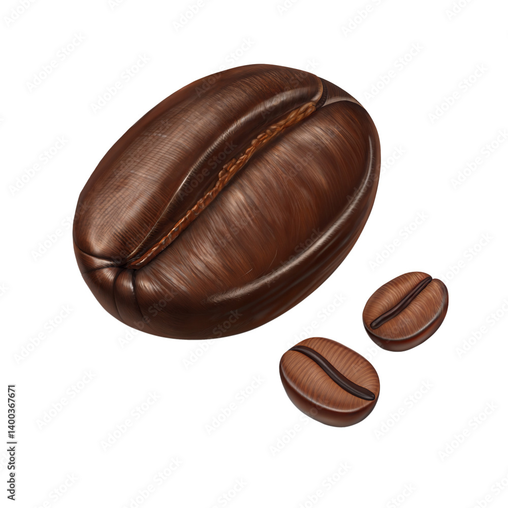 Obraz premium coffee beans isolated on white background