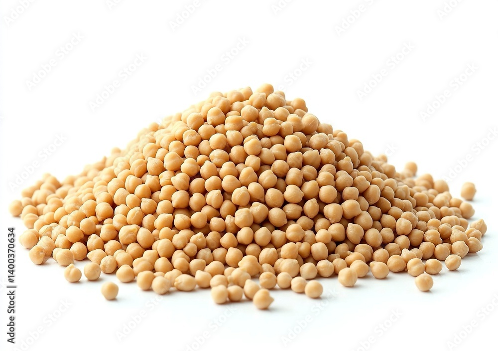 Pile of chickpeas isolated on a white background with a clipping path, in high definition. Pile of chickpeas isolated on a white background with a clipping path, in high definition.