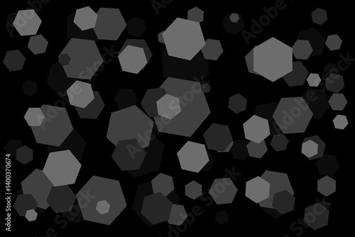 Black hexagon shapes form a dark geometric background, perfect for moody themes, music visuals, or tech-inspired designs