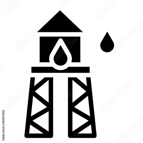 Water Tower Icon Style