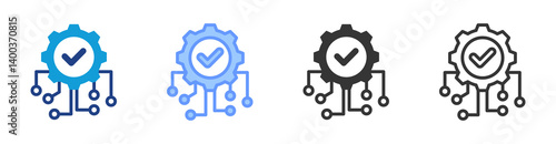 System Availability icon set multiple style collection