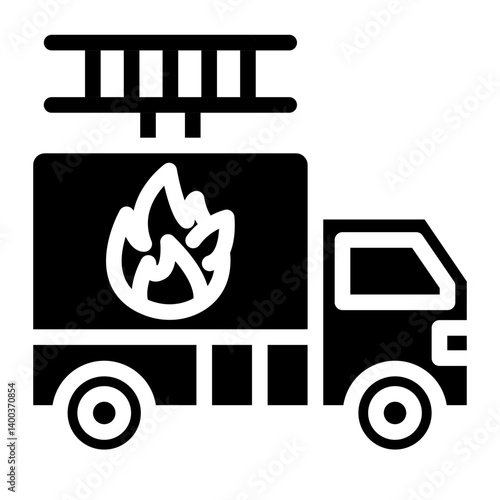 Fire Truck Icon Style